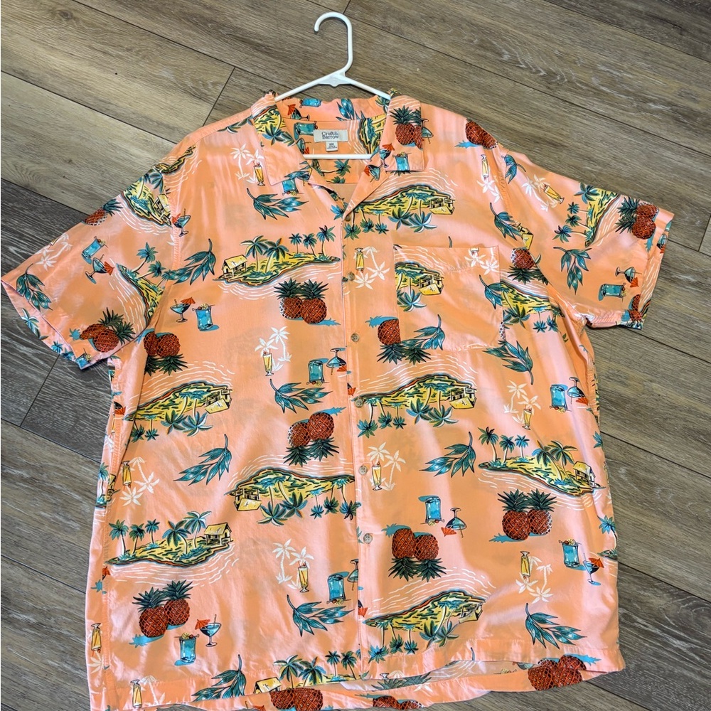 Croft & Barrow Pinkish-Orange Island Casual Button Down Shirt
